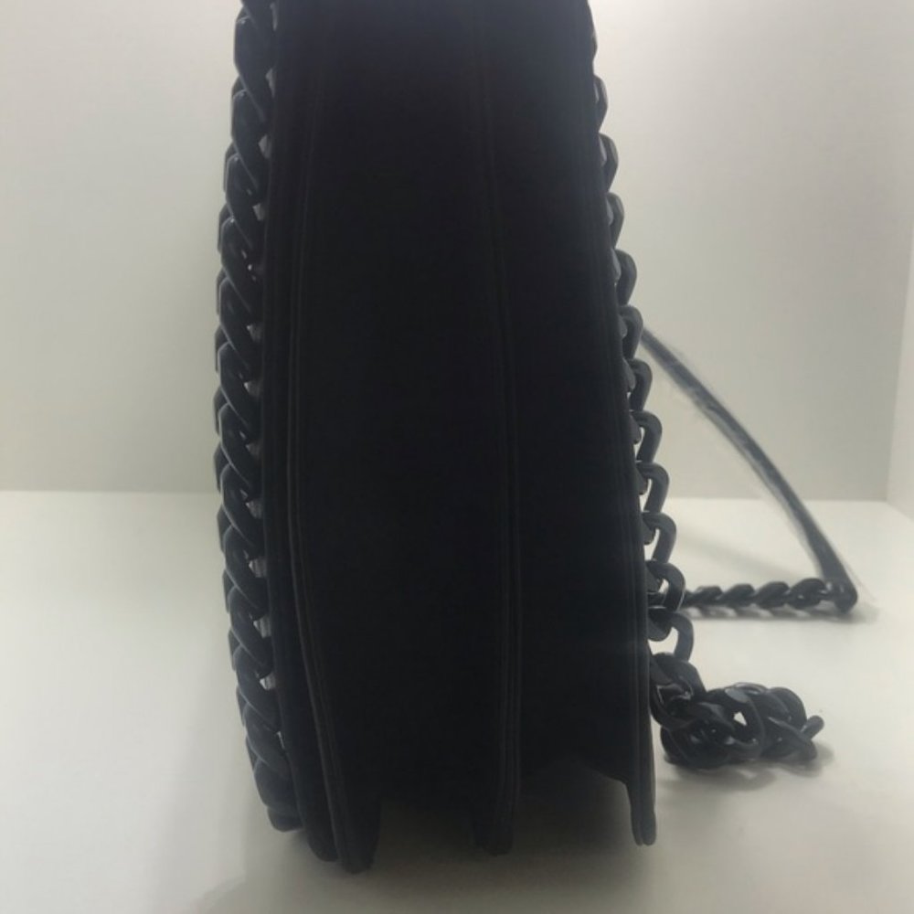 BNWT Aldo Faux Leather Crossbody with metal chain belt Black - Picture 6 of 8